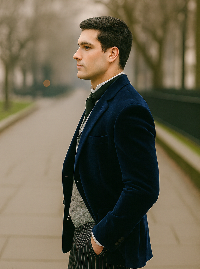 Sapphire Velvet Roderick Smoking Jacket – Men's Evening Wear