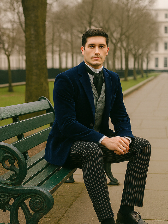 Sapphire Velvet Roderick Smoking Jacket – Men's Evening Wear