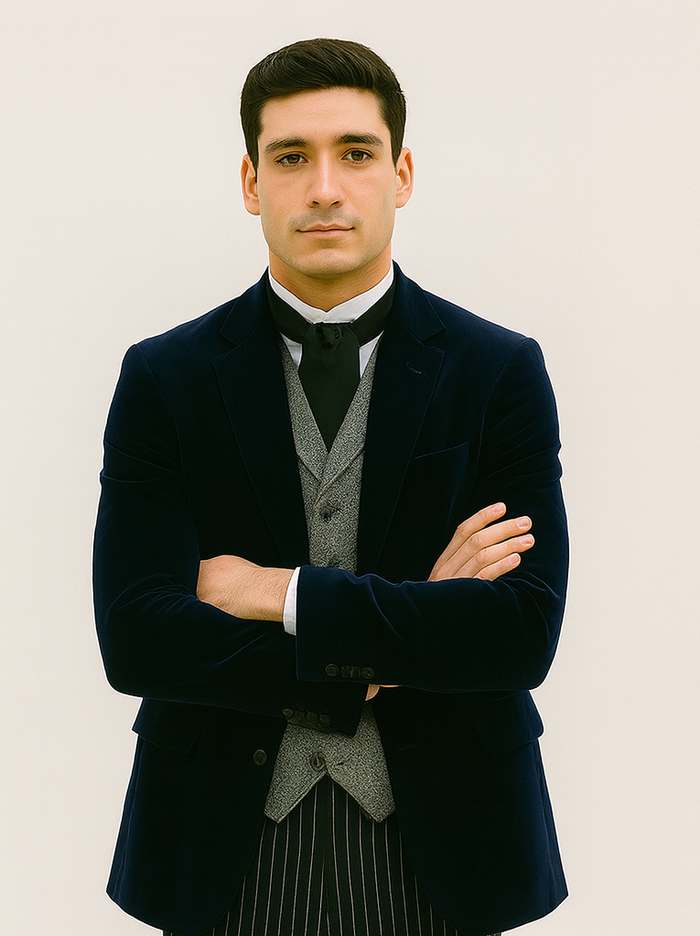 Sapphire Velvet Roderick Smoking Jacket – Men's Evening Wear