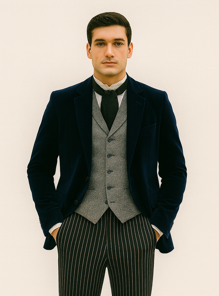 Sapphire Velvet Roderick Smoking Jacket – Men's Evening Wear