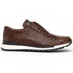 Marco Di Milano Scanno Brown Ostrich Quill Sneakers