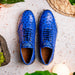 Marco_Di_Milano Scanno: Electric Blue Italian Leather Shoe