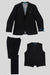 "Sean Alexander Men's Slim Fit Business Suit w/Vest & Tonal Windowpane in Black" - USA Men's Outlet