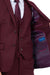 Sharp & Stylish Perry Ellis Burgundy Vested Boy's Wedding Suit - USA Men's Outlet