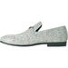 Silver Glitter Sequin Tuxedo Loafers | Bravo | Modern Men's Dress Shoes - USA Men's Outlet