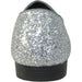 "Silver Grey Glitter Sequin Tuxedo Loafers: Elevate Your Prom Look with the Latest Menswear from Bravo" - USA Men's Outlet