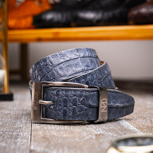 Marco Di Milano Silvio Belt Gray Leather Loafers