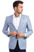 "Sky Blue Glen Plaid Sport Coat - Tazio Men's Regular Fit 2-Button Blazer" - USA Men's Outlet