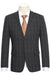 "Sleek Men's Notch Lapel Suit by English Laundry - Dark Charcoal Grey Windowpane Plaid" - Elegant Mensattire