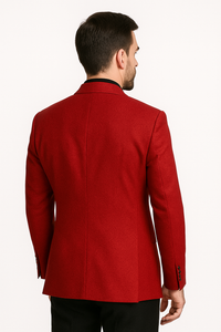 Velvet Blazer Red