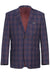 Slim-Fit "Renoir" Windowpane Blazer - Purple/Blue - USA Men's Outlet