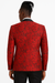 slim fit one button red and black wedding tuxedo suit for men