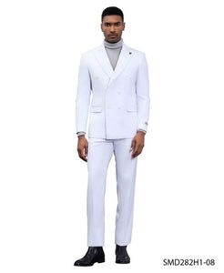 Stacy Adams Men's 2 Piece Executive Suit - Double Breasted