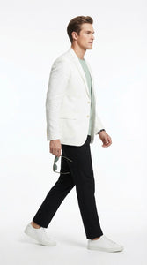 Miami Vice  Sonny Crockett Mens White Blazer – Classic Fit Formal Casual Dress Jacket for Business and Wedding Iconic Characters  Pop Culture