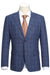 "Sophisticated Navy Blue Windowpane Plaid Two-Button Suit" by English Laundry - USA Men's Outlet