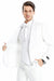 Sophisticated White Tazio Paisley Lapel Prom & Wedding Tuxedo - Men's One Button Vested Wide Shawl - USA Men's Outlet