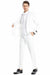 Sophisticated White Tazio Paisley Lapel Prom & Wedding Tuxedo - Men's One Button Vested Wide Shawl - USA Men's Outlet