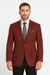 Burgundy Poplin Blazer with Gray Tie