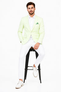 '--> Tazio Men's Summer Blazer | Slim Fit Linen Style | Mint Green