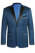 Stylish Renoir Teal Blue Paisley Tuxedo Blazer w/ Peak Lapels - USA Men's Outlet