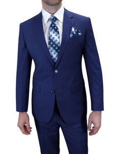 Statement Men's Outlet 2 Piece 100% Wool Modern Fit Suit - Solid Colors