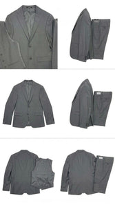 West End 9-1012S102 2PC Ultra Slim Fit Suit Light Grey