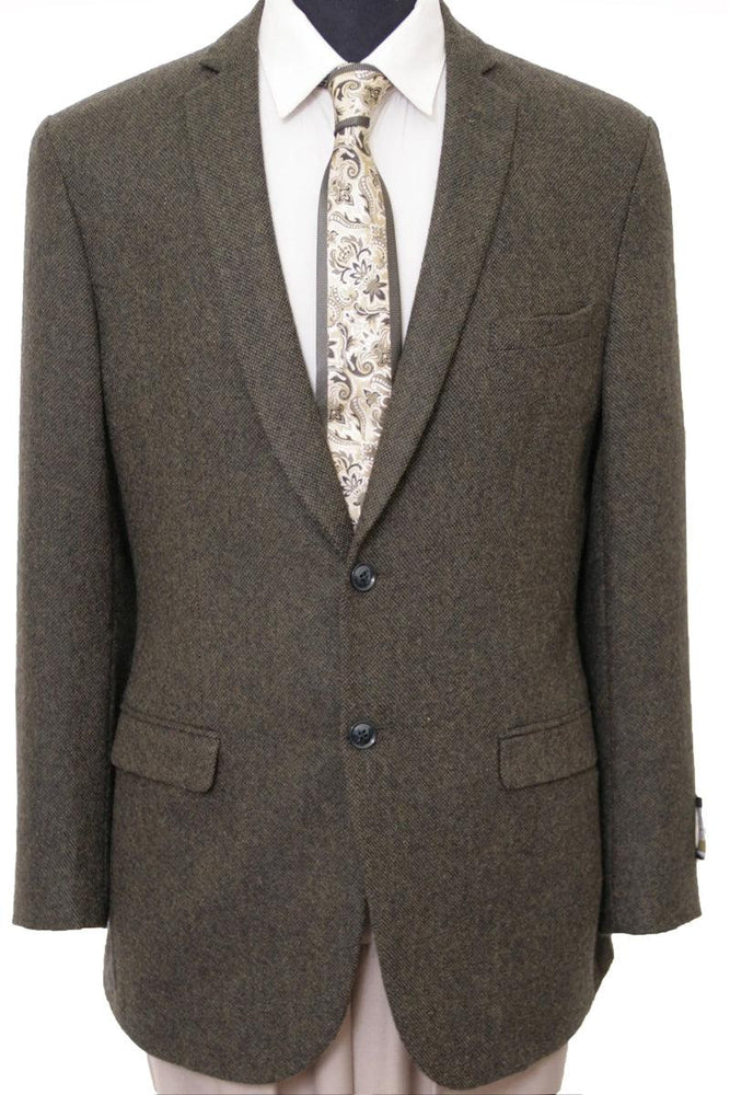 Suiting 

Tazio Suiting Men's Professors Wool Blazer in Drab Olive Brown - USA Men's Outlet