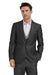 Tazio Men's Black Sharkskin One-Button Vest Suit – Classic Peak Lapel Cut. - USA Men's Outlet