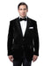 Tazio Men's Black Velvet Classic Blazer: Sharp Two-Button Styling - USA Men's Outlet