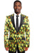 Tazio Men's Blue Tulip Floral Tux Jacket w/One Button - USA Men's Outlet