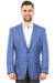 Tazio Men's Blue Weave Blazer with 2-Buttons. - USA Men's Outlet