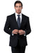 "Tazio Men's Classic Black 2-Button Sport Coat" - USA Men's Outlet