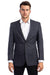 Tazio Men's Grey Blazer: Sleek Summer Weave Pattern 2-Button - USA Men's Outlet