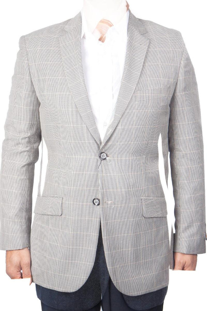 Tazio Men's Houndstooth Sport Coat - 2 Button Classic Black & White - USA Men's Outlet