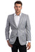 Tazio Men's Light Grey Sport Coat w/ Blue & Pink Plaid Windowpane - Regular Fit - USA Men's Outlet