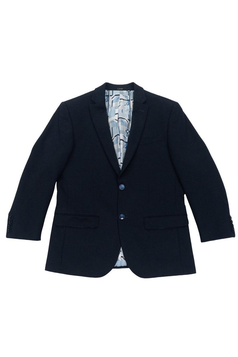 Men'S Cotton Stretch Slim Fit Blazer Navy main image 0
