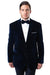 Tazio Men's Navy Velvet Blazer: Elegant 2-Button Classic - USA Men's Outlet