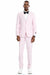 Tazio Men's Pink Pastel Vested Peak Lapel Suit, Perfect for Weddings & Proms - USA Men's Outlet