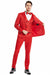 Tazio Men's Polka Dot One-Button Prom Suit in Red & Black - USA Men's Outlet