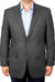 "Tazio Men's Premium 2-Button Wool Blazer - Grey Peak Lapel" - USA Men's Outlet