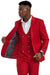 Tazio Men's Red Vested Suit w/ Gold Buttons - Peak Lapel 1-Btn - USA Men's Outlet