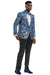 Tazio Men's Royal Blue & Black Slim Fit Paisley Prom Tuxedo Jacket - USA Men's Outlet