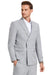 "Tazio Men's Skinny Grey Pinstripe Summer Suit" - USA Men's Outlet