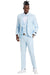 Tazio Men's Sky Blue Polka Dot Notch Lapel One-Button Suit - Wedding & Prom Ready - USA Men's Outlet