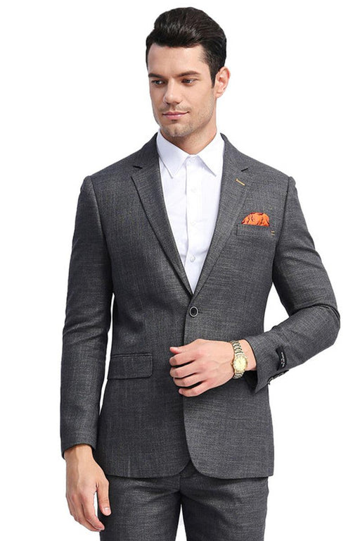 Tazio Men's Slim Fit Charcoal Grey Summer Sport Coat. - USA Men's Outlet