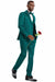 Tazio Men's Vested Green/Black Polka Dot Prom Suit w/One Button - USA Men's Outlet