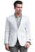 Tazio Men's White Peak Lapel Skinny Blazer - One Button Fit - USA Men's Outlet