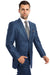 "Tazio Sharkskin Slim Fit Suit: Classy Timeless Indigo Blue" - USA Men's Outlet