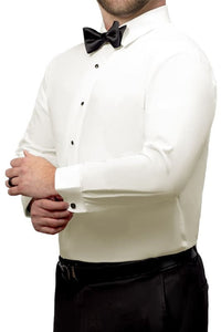 "Stretch" Diamond White Laydown Formal Shirt