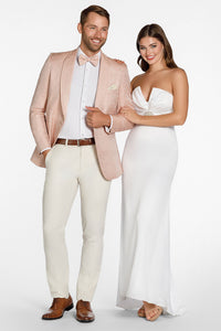 "Night Vine" Blush Shawl Tuxedo Jacket (Separates)